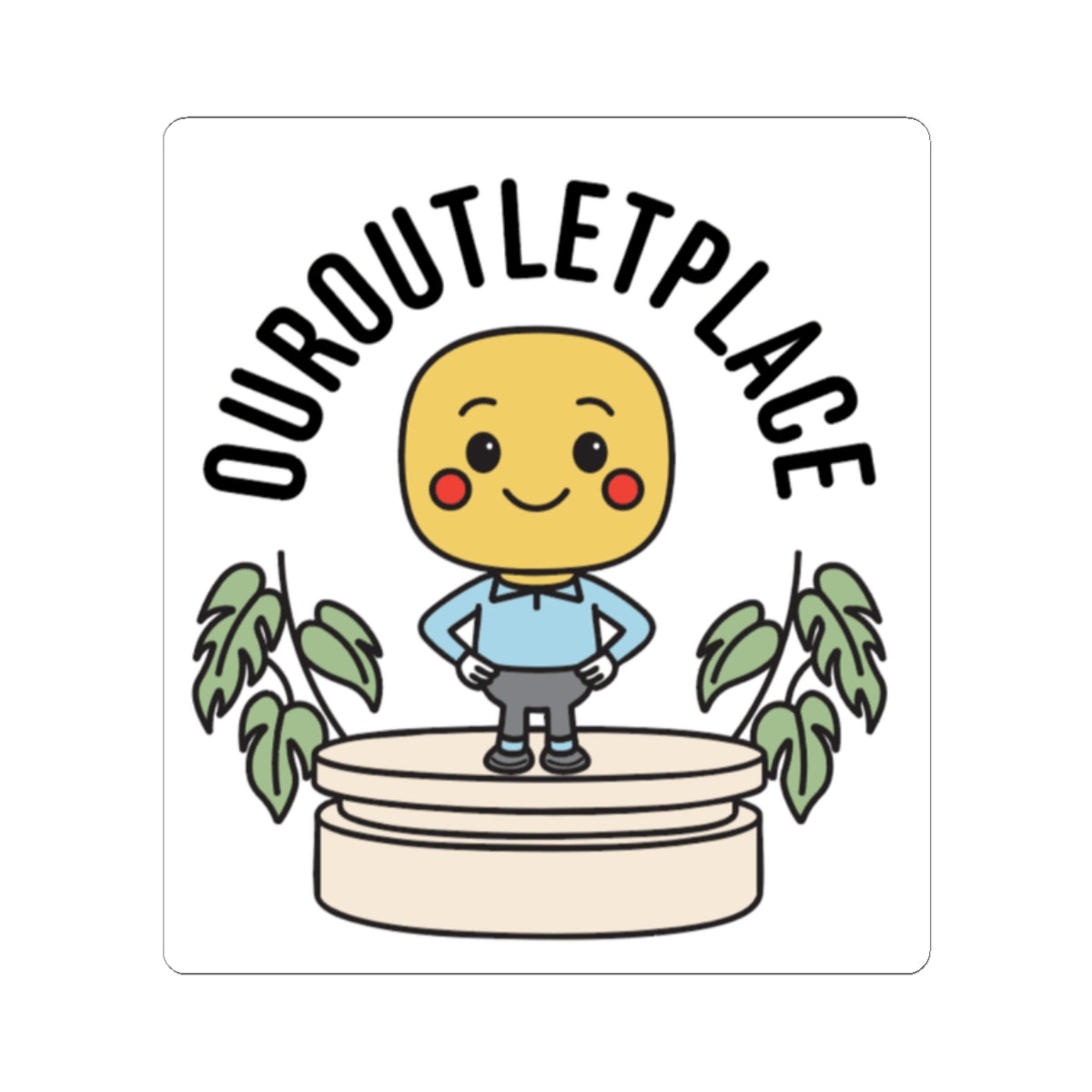 Cute Mr. Oop Kiss-Cut Stickers