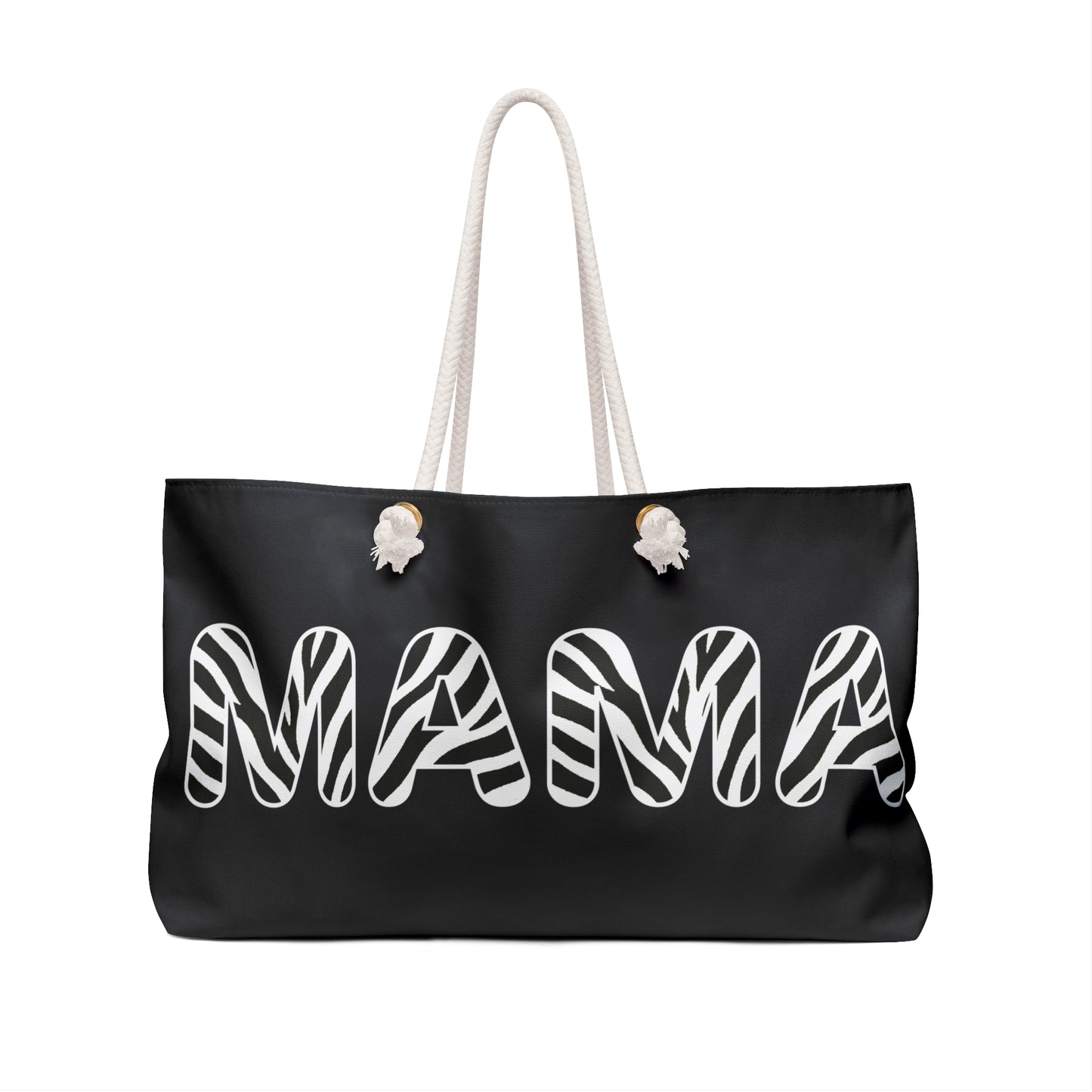 Zebra Strips Mama Travel Tote