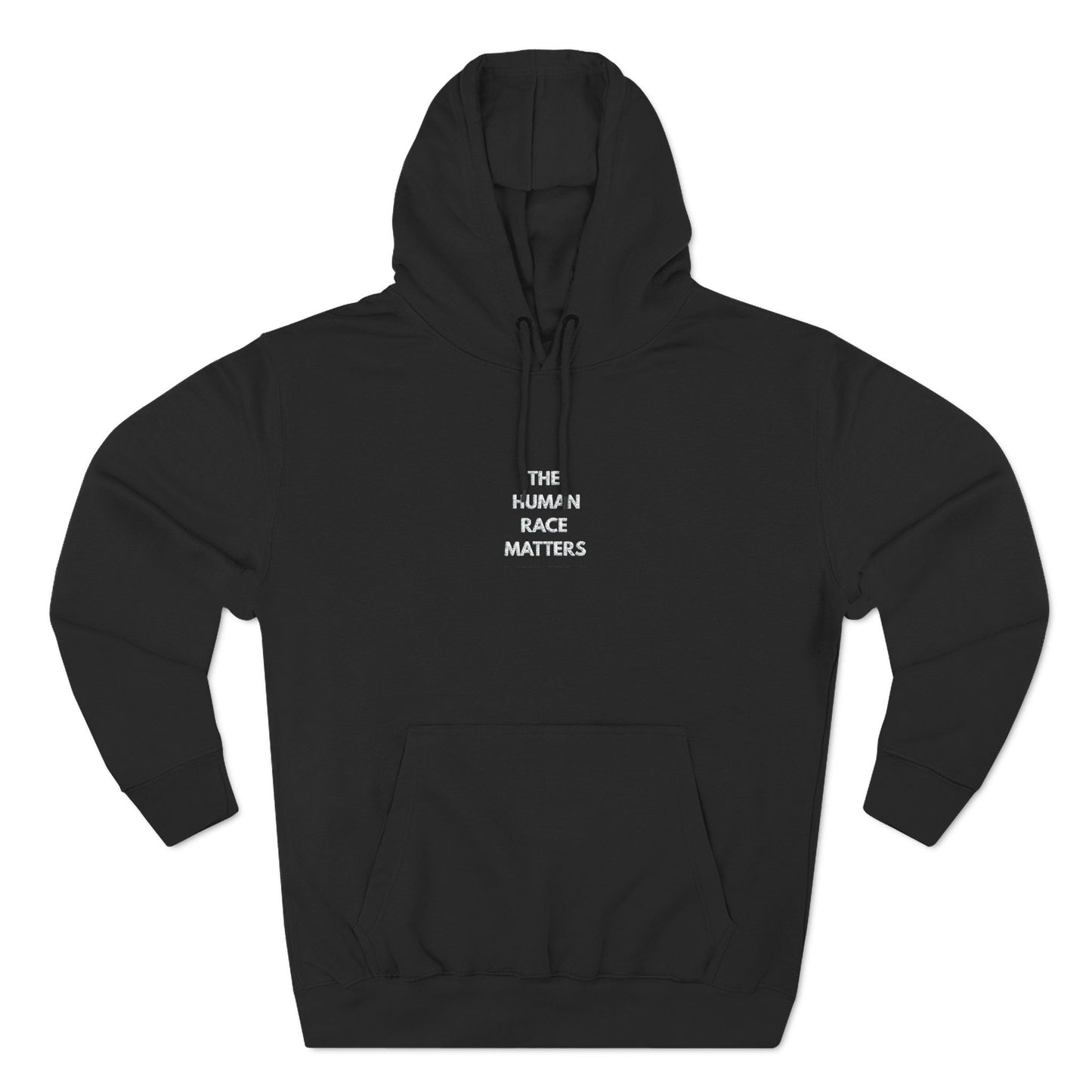 The Human Race Matters Fleece Lightweight Hoodie Tee - Embroidered Text