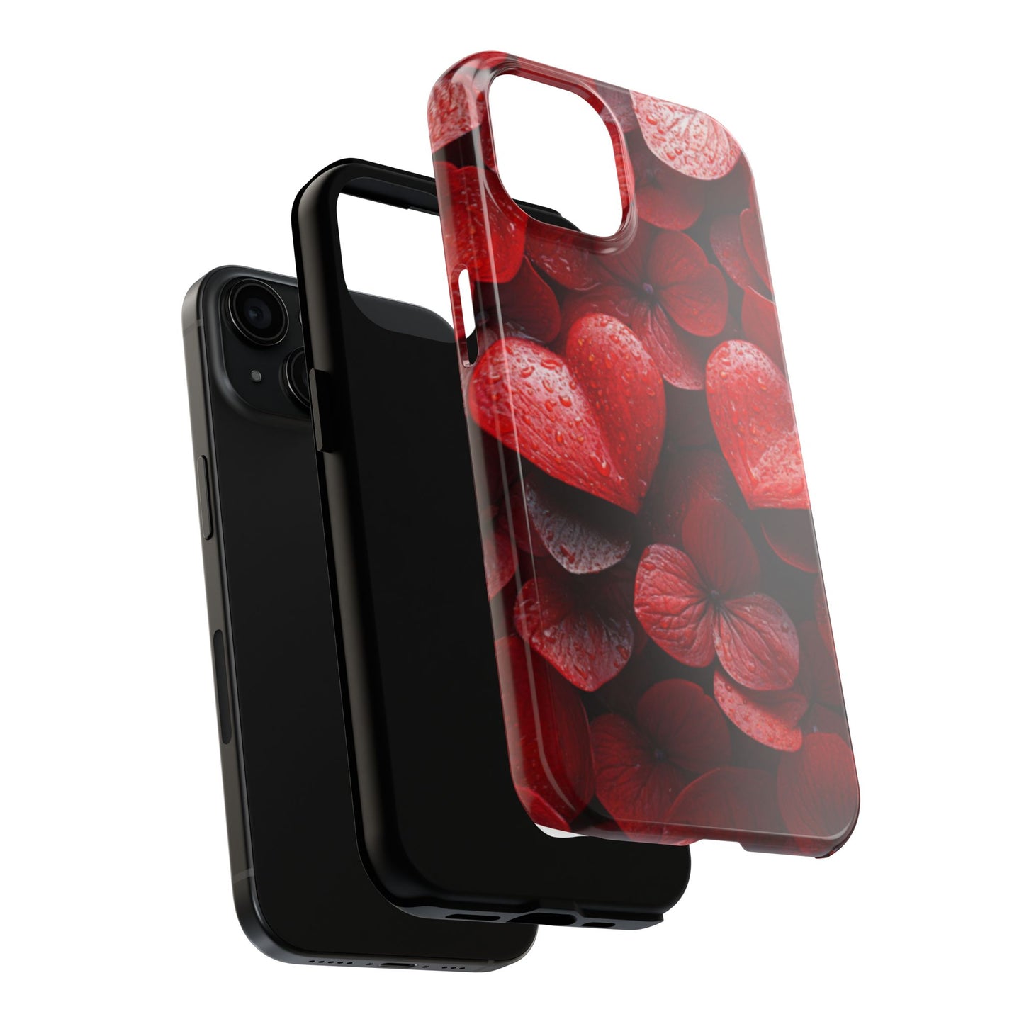 Love Heart-Shaped Flowers - iPhone 15 Phone Case
