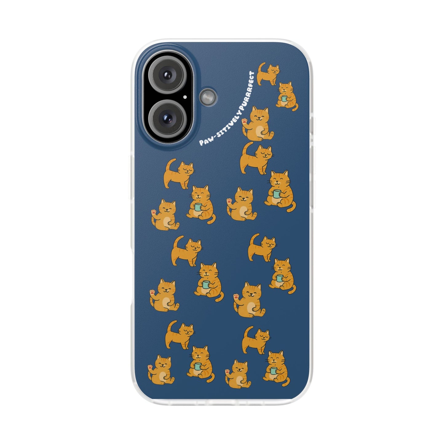 Paw-sitively Purrrfect Cats iPhone 16 Flexi Cases - 4 different designs!