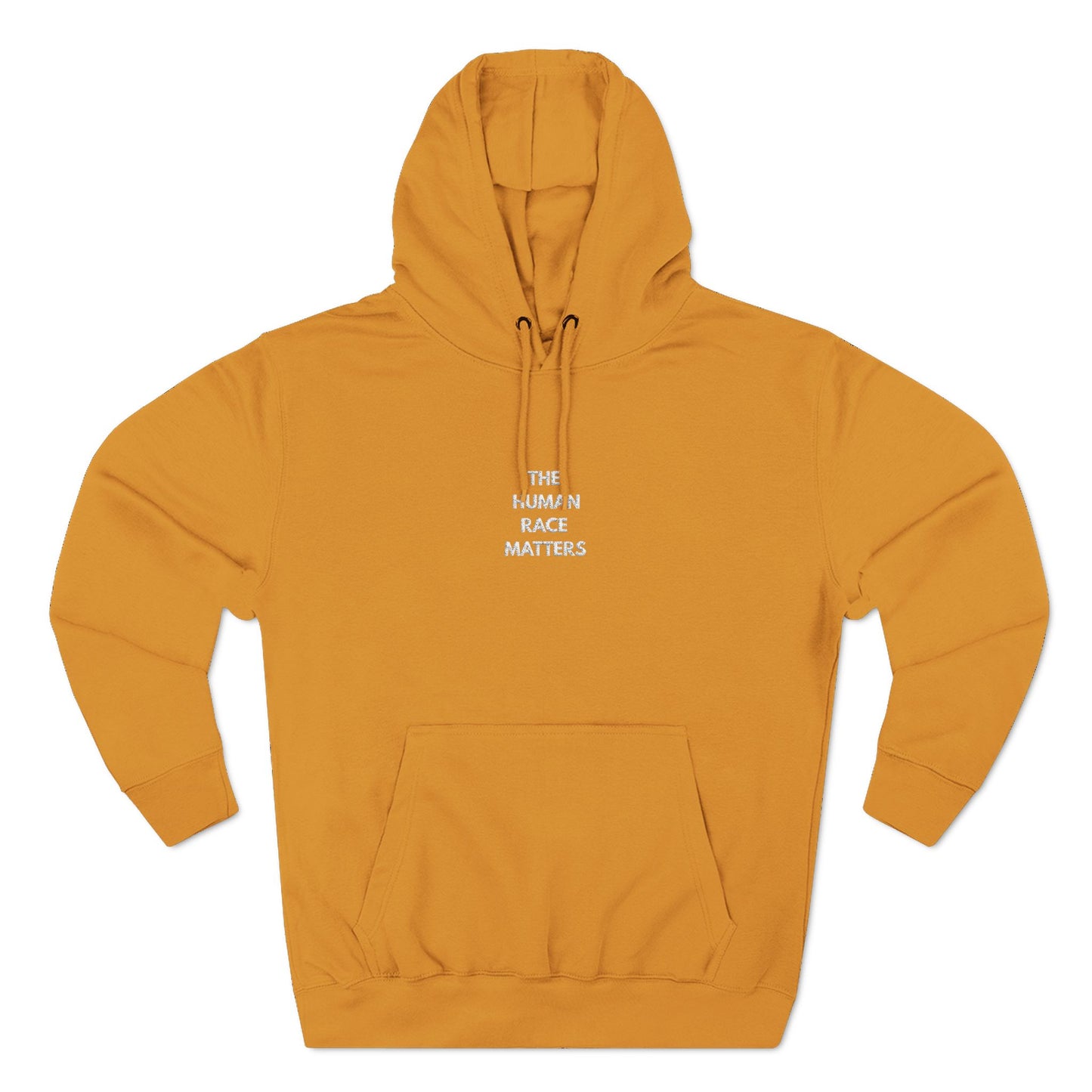 The Human Race Matters Fleece Lightweight Hoodie Tee - Embroidered Text
