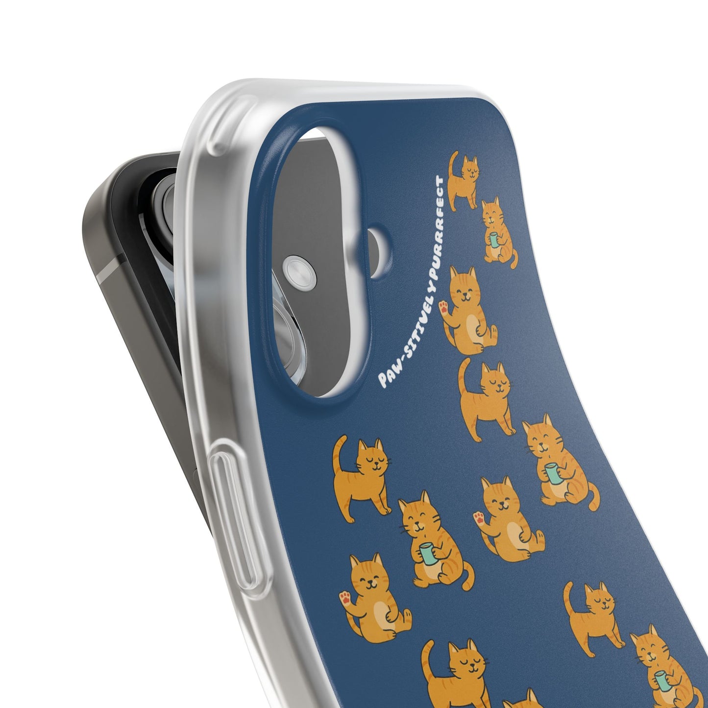 Paw-sitively Purrrfect Cats iPhone 16 Flexi Cases - 4 different designs!