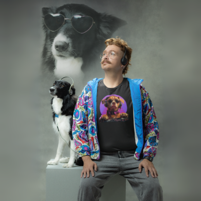 Cool DJ Dog on The Turntables Unisex Jersey T-shirts