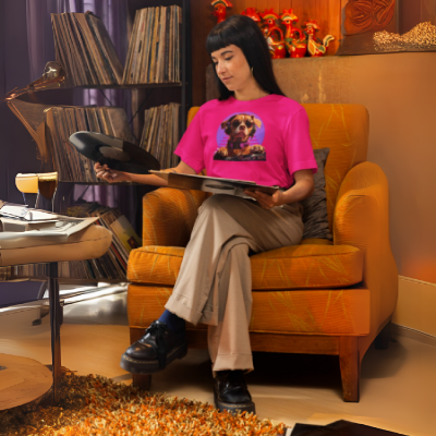 Cool DJ Dog on The Turntables Unisex Jersey T-shirts