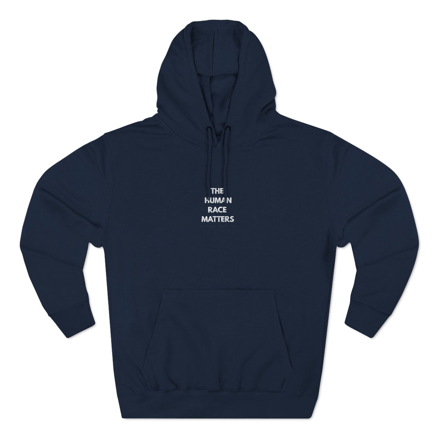 The Human Race Matters Fleece Lightweight Hoodie Tee - Embroidered Text