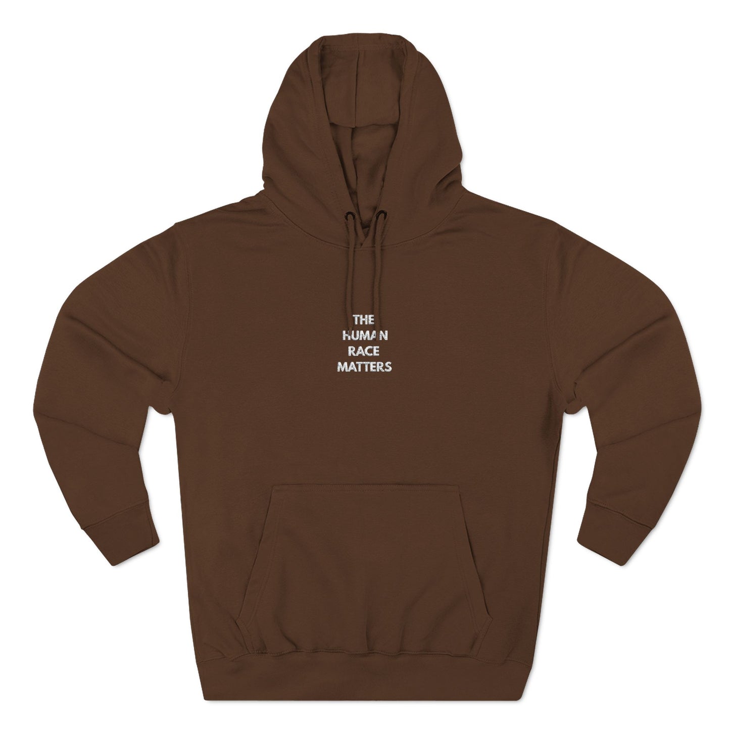 The Human Race Matters Fleece Lightweight Hoodie Tee - Embroidered Text