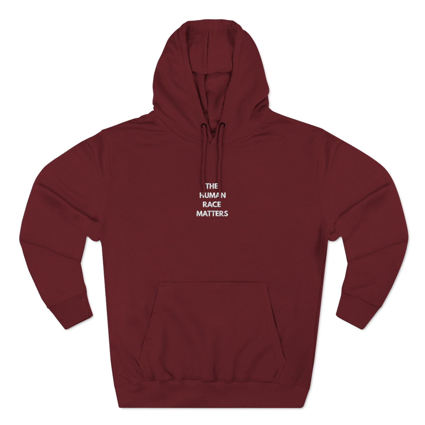 The Human Race Matters Fleece Lightweight Hoodie Tee - Embroidered Text