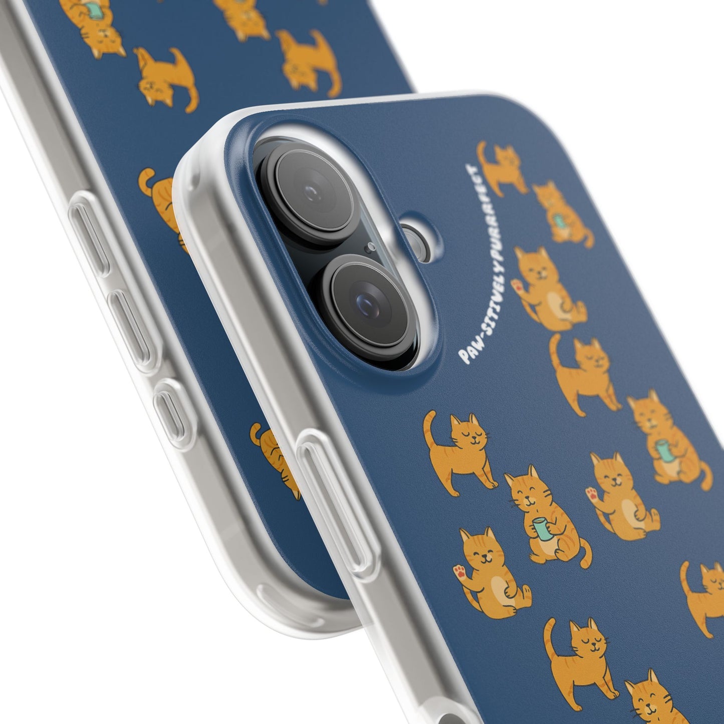 Paw-sitively Purrrfect Cats iPhone 16 Flexi Cases - 4 different designs!