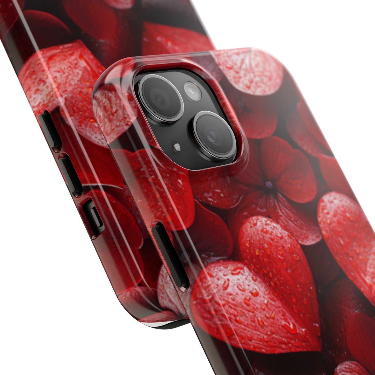 Love Heart-Shaped Flowers - iPhone 15 Phone Case