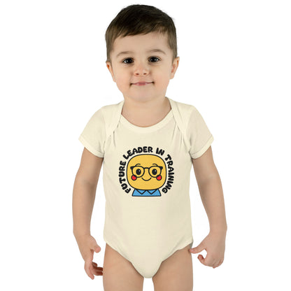 Future Leader in Training - Soft Cotton Baby Bodysuit