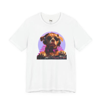 Cool DJ Dog on The Turntables Unisex Jersey T-shirts