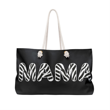 Zebra Strips Mama Travel Tote