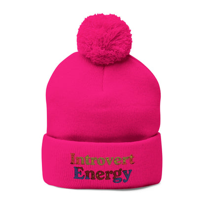 Introverted Energy Pom-Pom Beanie