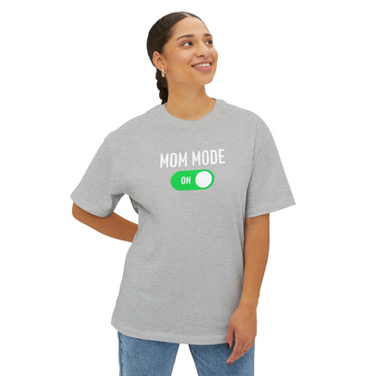 Mom Mode Unisex Boxy Tee, Funny Gift for Moms, Casual Wear, Mother's Day Gift, Comfortable Tee for Busy Moms, Everyday Style