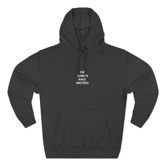 The Human Race Matters Fleece Lightweight Hoodie Tee - Embroidered Text