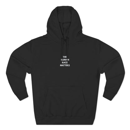 The Human Race Matters Fleece Lightweight Hoodie Tee - Embroidered Text