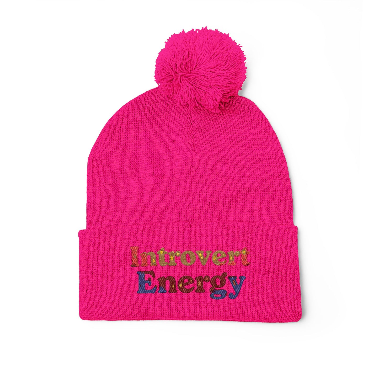 Introverted Energy Pom-Pom Beanie