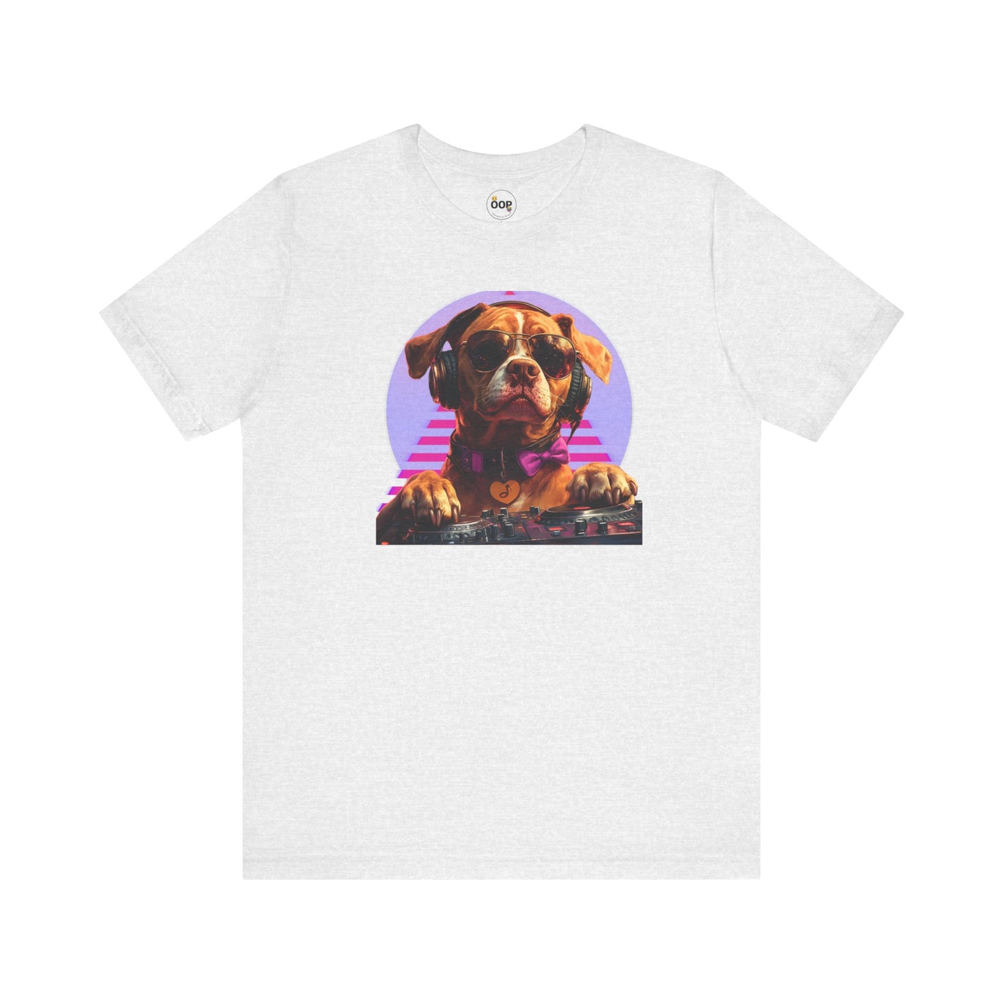 Cool DJ Dog on The Turntables Unisex Jersey T-shirts