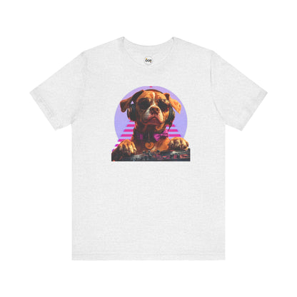 Cool DJ Dog on The Turntables Unisex Jersey T-shirts