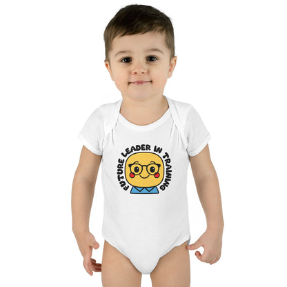 Future Leader in Training - Soft Cotton Baby Bodysuit