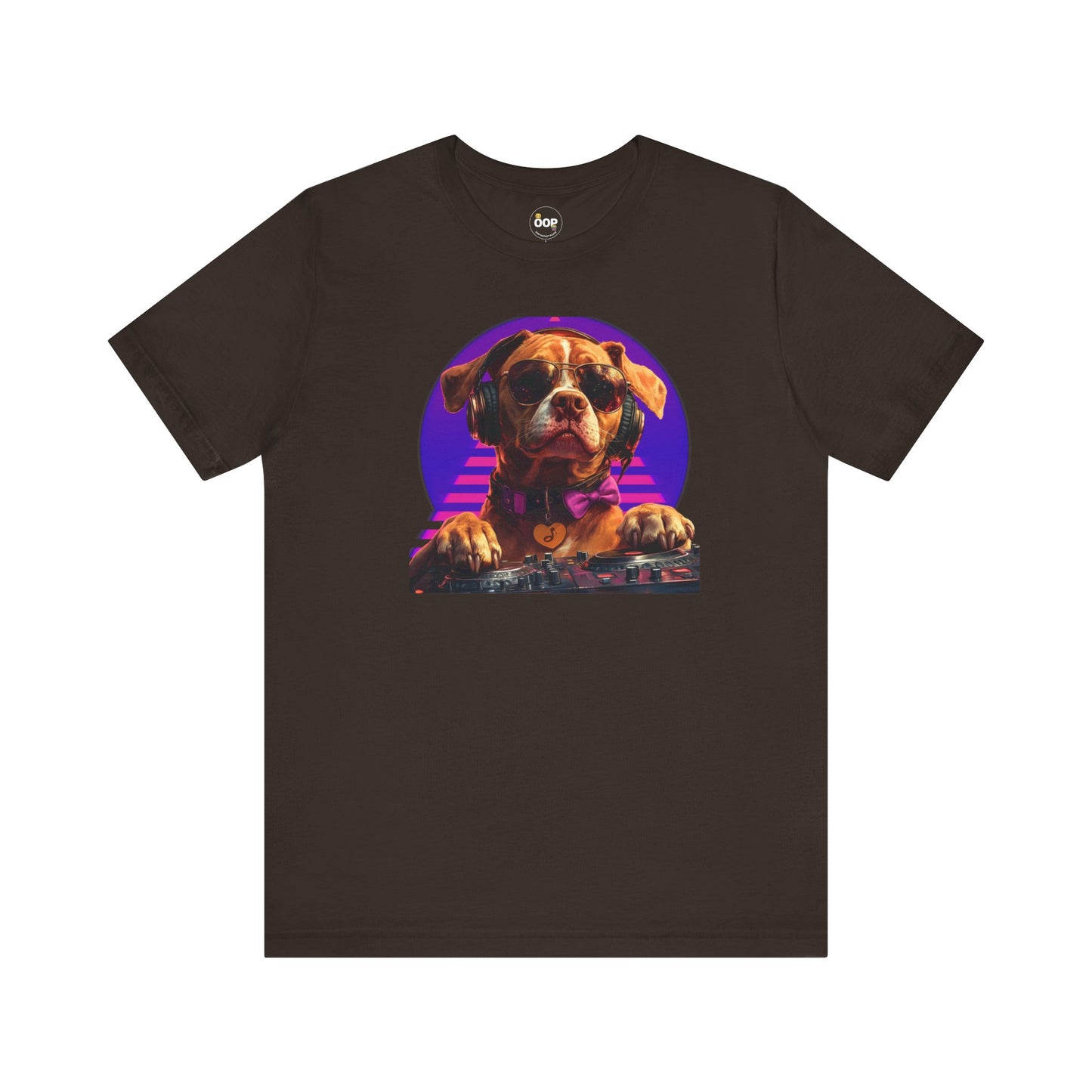 Cool DJ Dog on The Turntables Unisex Jersey T-shirts