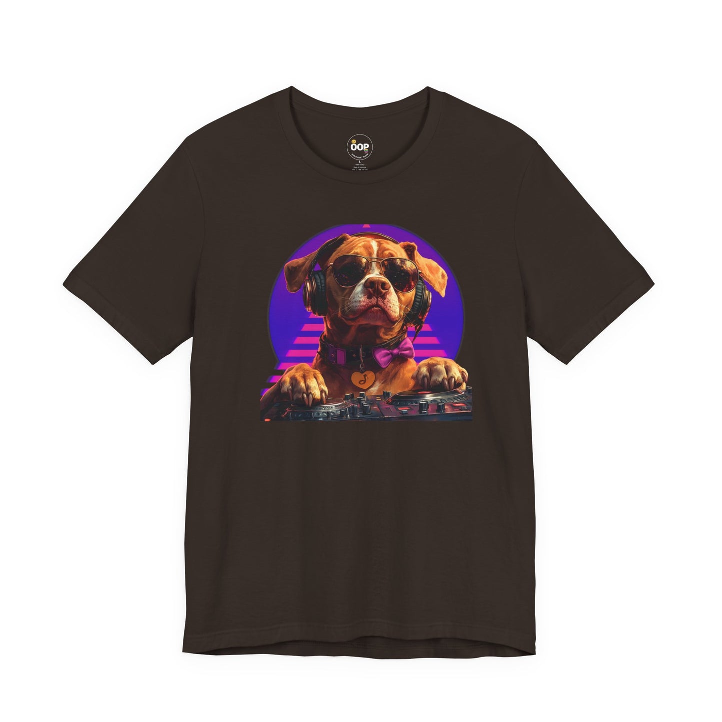 Cool DJ Dog on The Turntables Unisex Jersey T-shirts