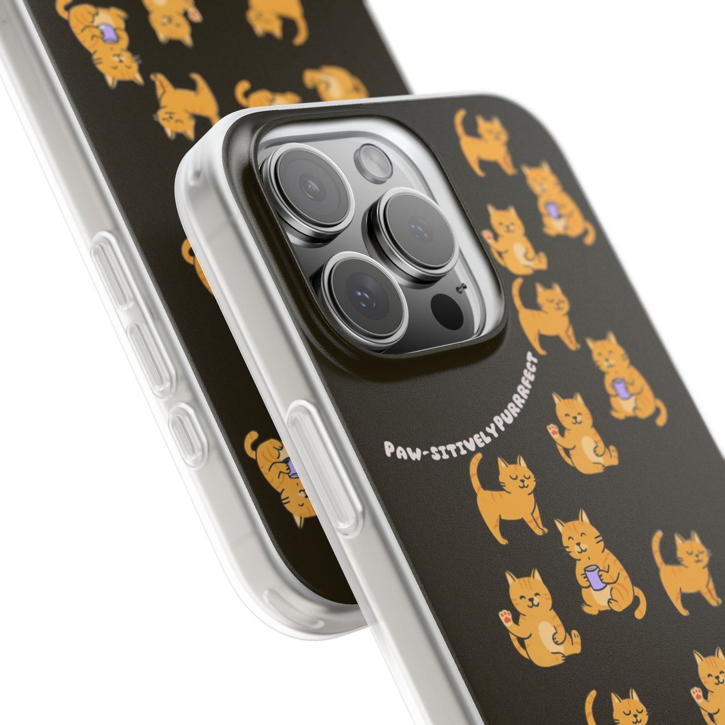 Paw-sitively Purrrfect Cats iPhone 16 Flexi Cases - 4 different designs!