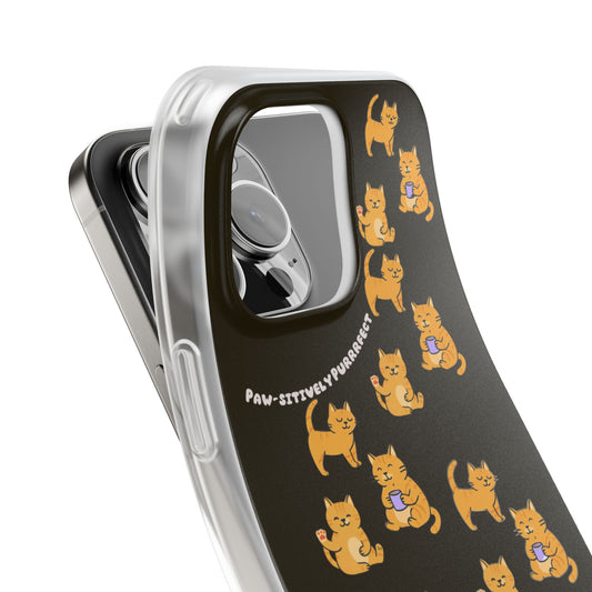 Paw-sitively Purrrfect Cats iPhone 16 Flexi Cases - 4 different designs!