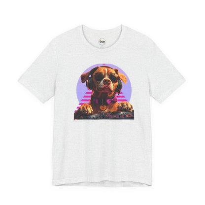 Cool DJ Dog on The Turntables Unisex Jersey T-shirts