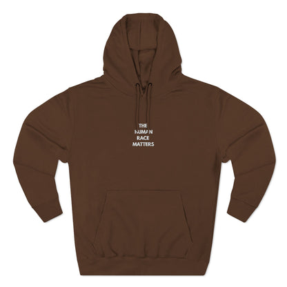 The Human Race Matters Fleece Lightweight Hoodie Tee - Embroidered Text