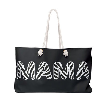 Zebra Strips Mama Travel Tote