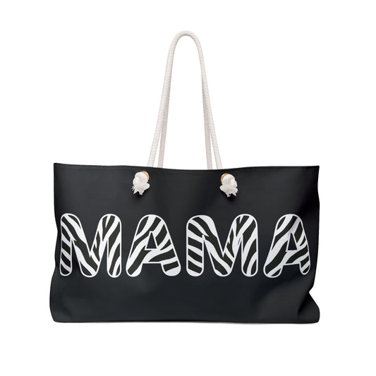 Zebra Strips Mama Travel Tote
