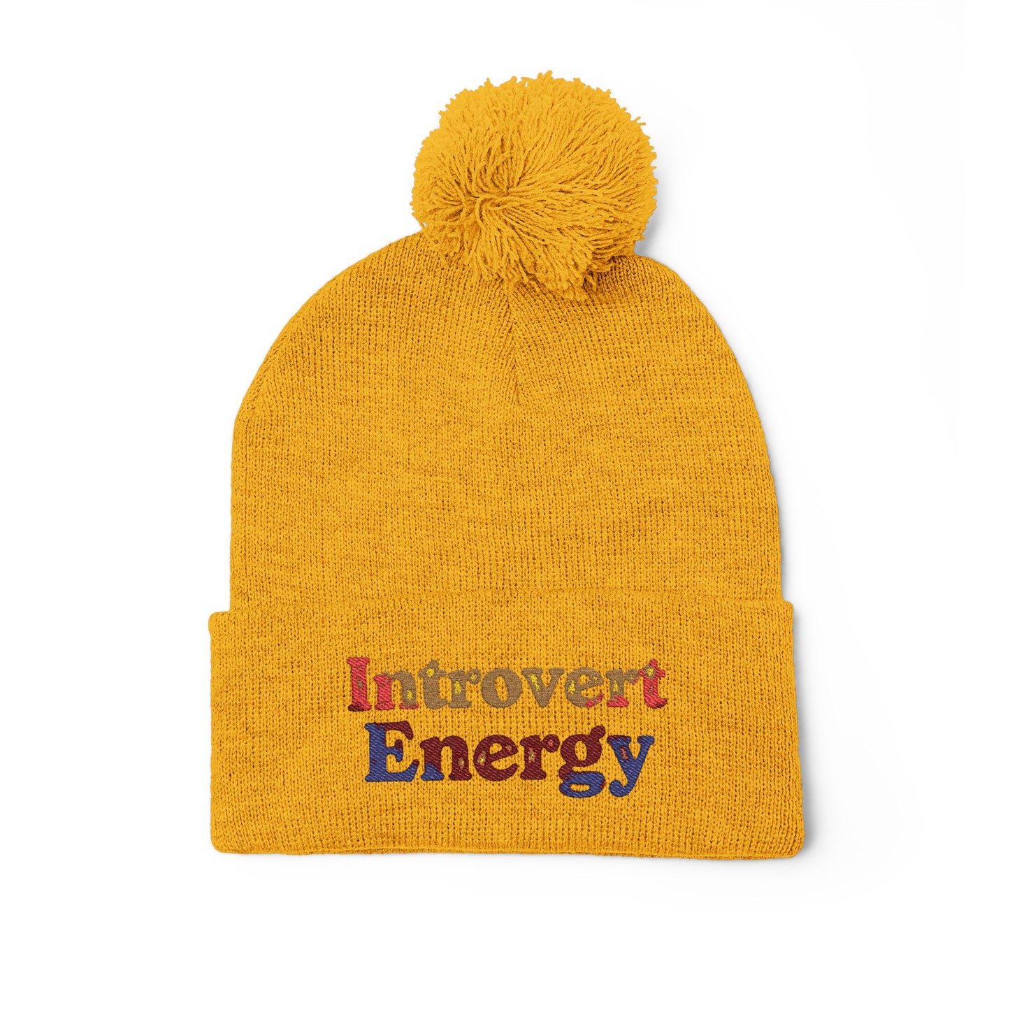 Introverted Energy Pom-Pom Beanie