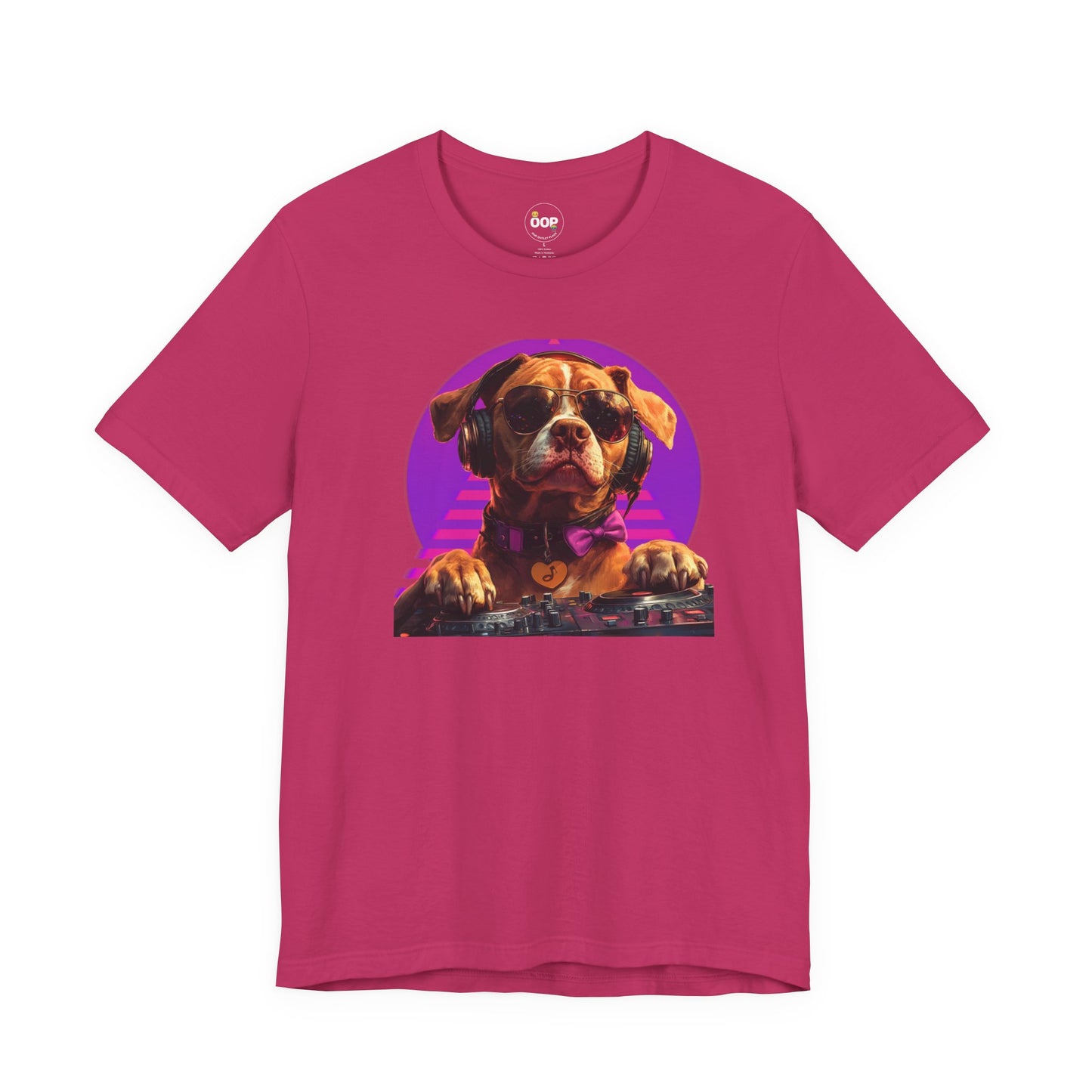 Cool DJ Dog on The Turntables Unisex Jersey T-shirts