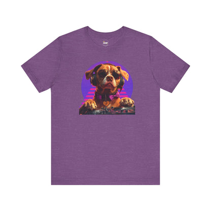 Cool DJ Dog on The Turntables Unisex Jersey T-shirts