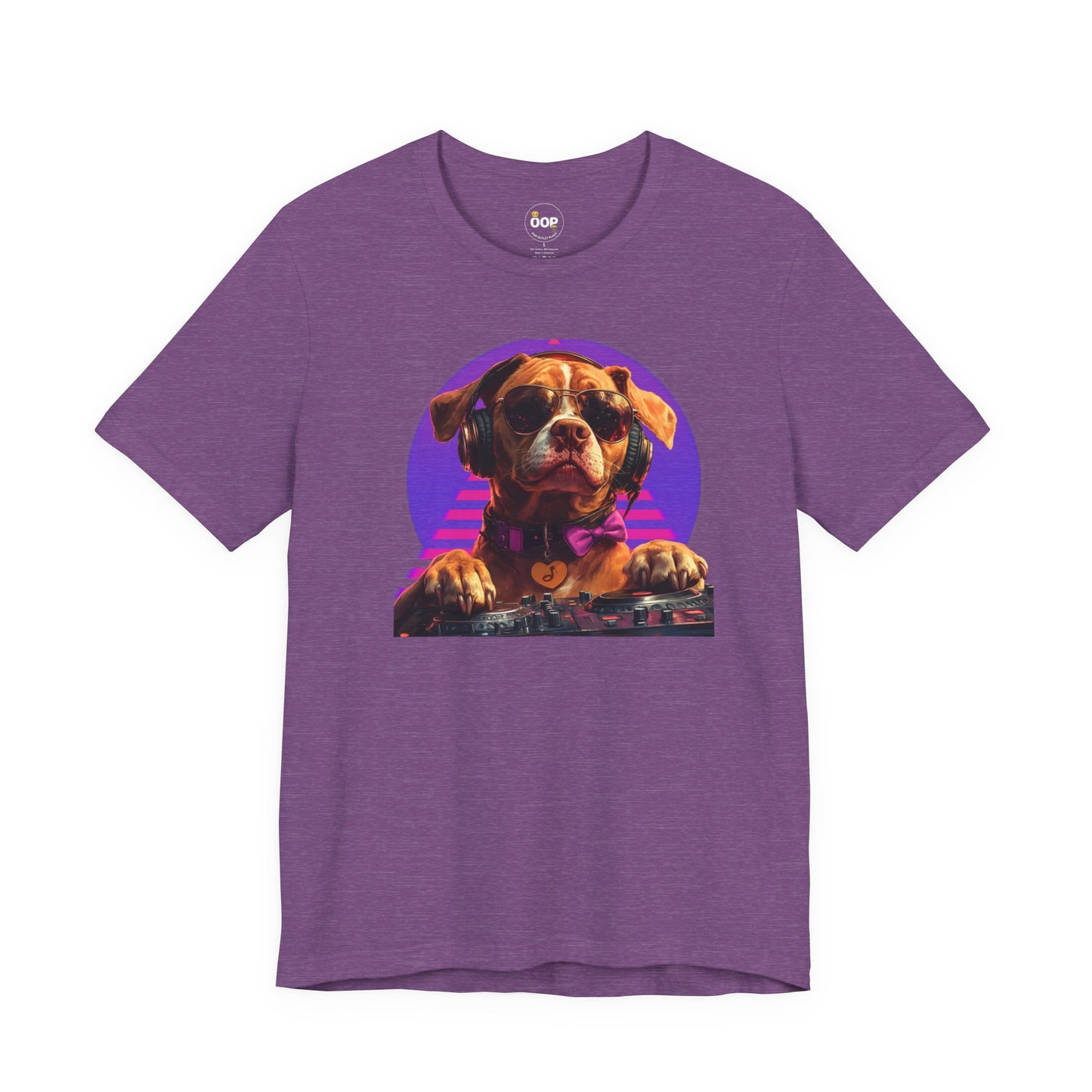 Cool DJ Dog on The Turntables Unisex Jersey T-shirts