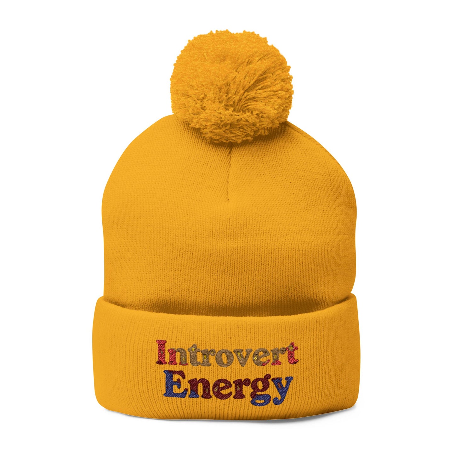 Introverted Energy Pom-Pom Beanie