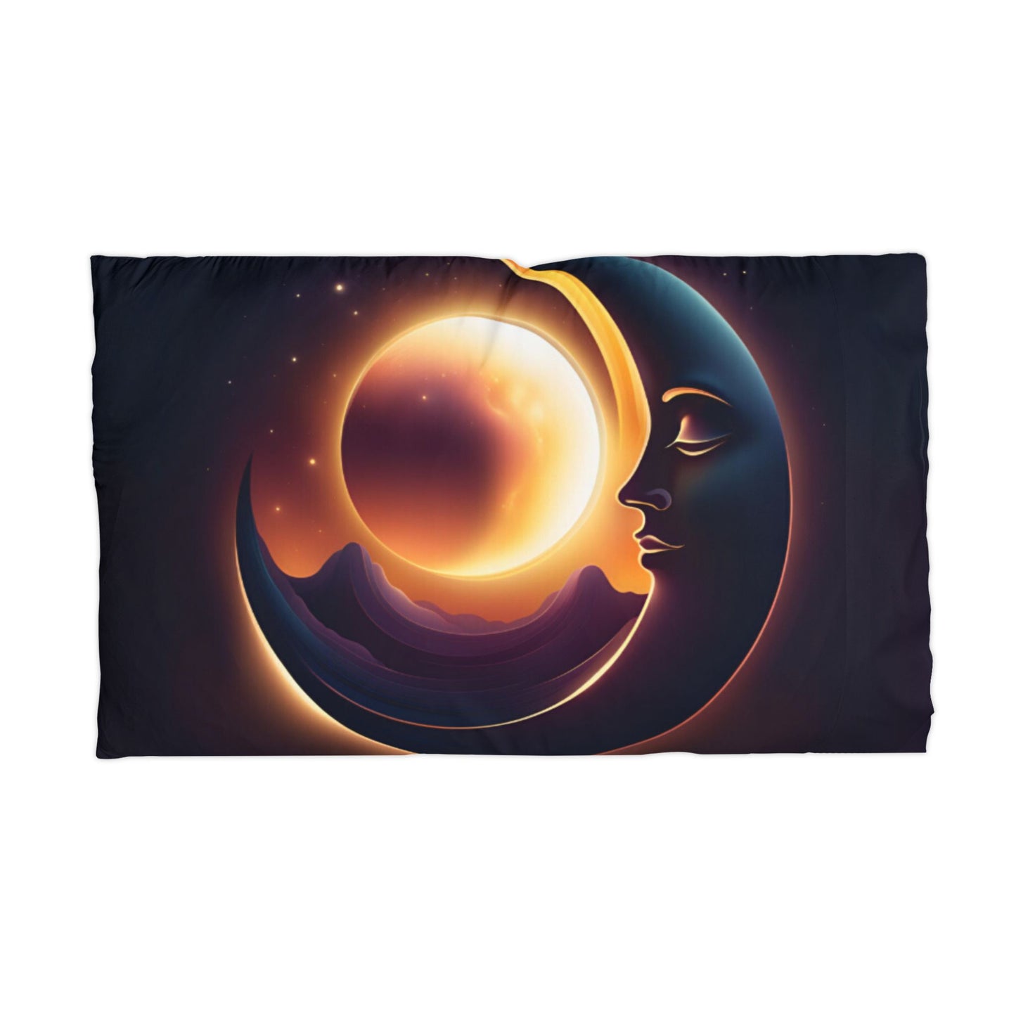 Nighttime Equisite Celestial Moon Pillowcase 