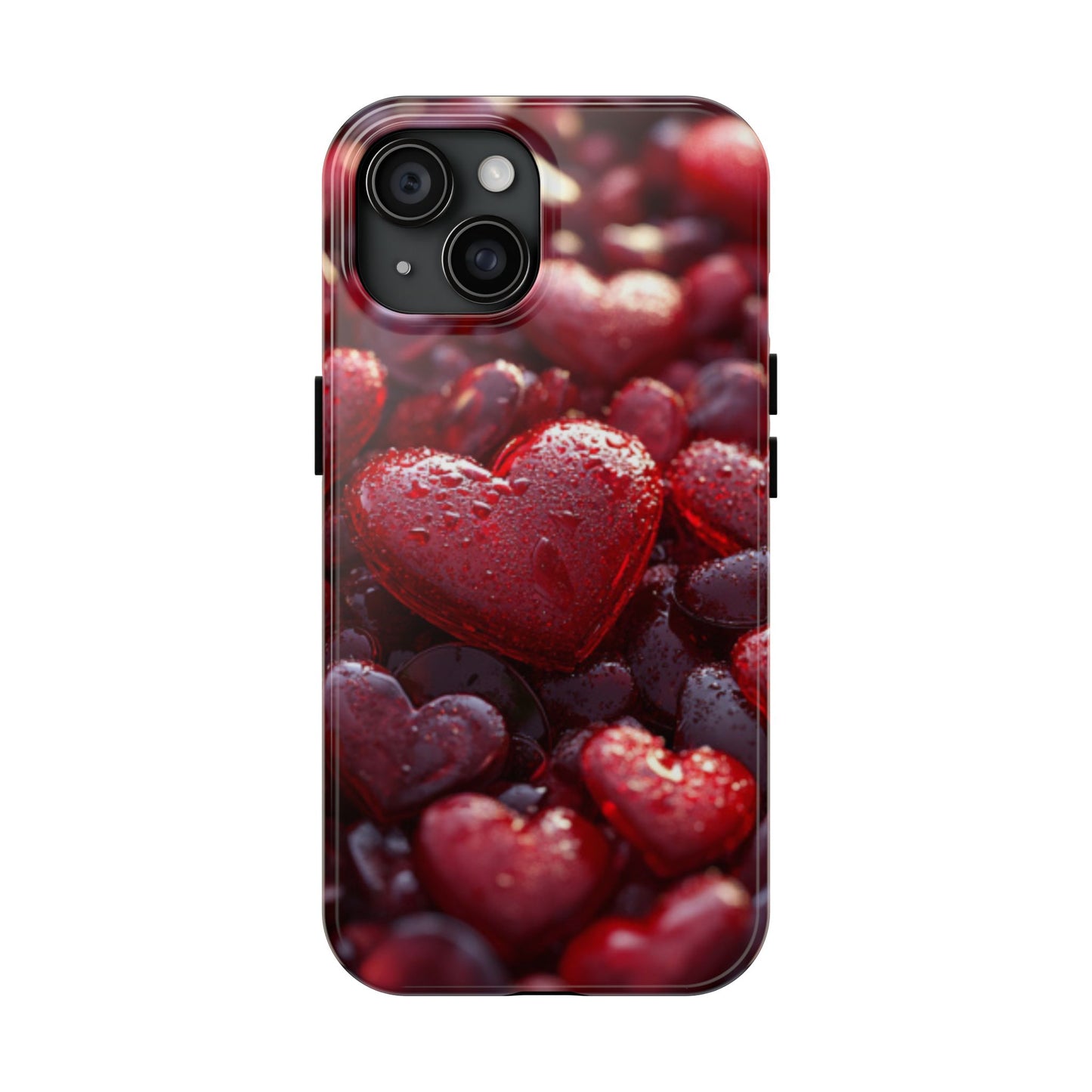 Hearts Shaped Crystal Candy - iPhone 15 Phone Case