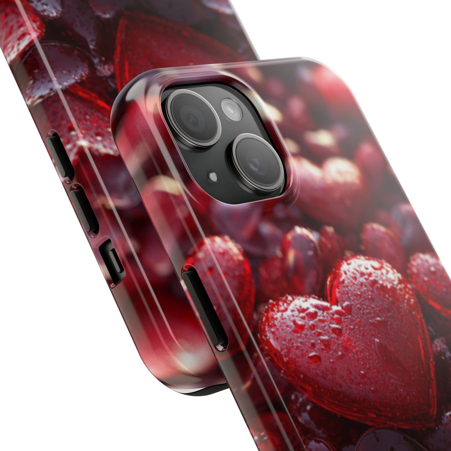 Hearts Shaped Crystal Candy - iPhone 15 Phone Case
