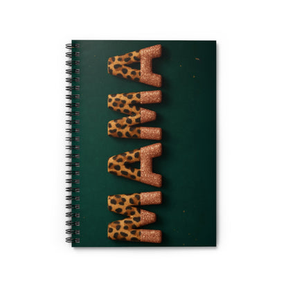The 'MAMA' Glitter Leopard Print Spiral Notebook